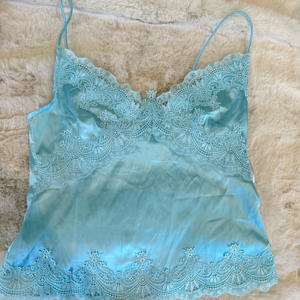 REVOLVE More to Come Light Blue Lace Camisole